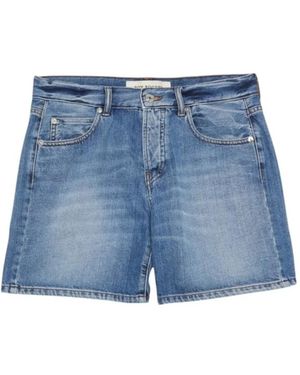 Roy Rogers Korte Broeken ,Blauw ,Denim Blauwe Denim Bermuda Shorts Regular Fit