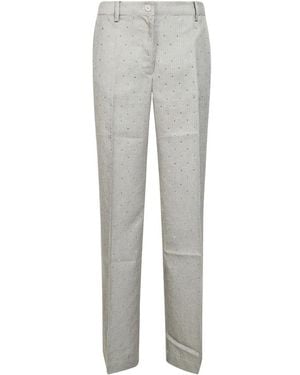 P.A.R.O.S.H. Pantalone Pied A Poule Strass - Grijs