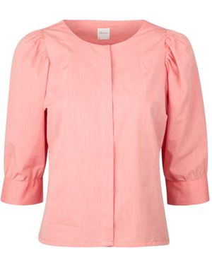 Stenströms Overhemden ,Rood ,Katoen Gestreept Katoenen Blouse - Roze