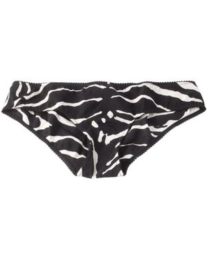 Dolce & Gabbana Zebra Panties - Zwart