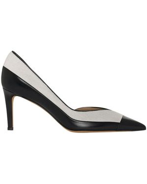 Kiton Pumps Aus Leder Mit Einsätzen - Mettallic