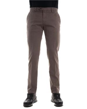 BRIGLIA Slim-Fit Trousers - Grey