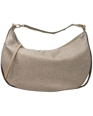 Borbonese Borsa Hobo Medium - Grau