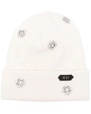 N°21 Gemütliche Strickmütze - Weiß