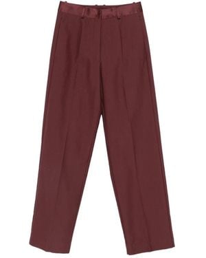 forte_forte Broek Met Persvouw - Rood