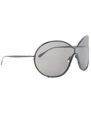 Alaïa Accessoires ,Grijs ,Round Metal 93 Zonnebrillen