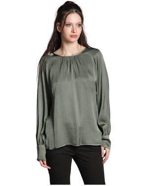 Mason's Militärgrüne Viskose Damenbluse