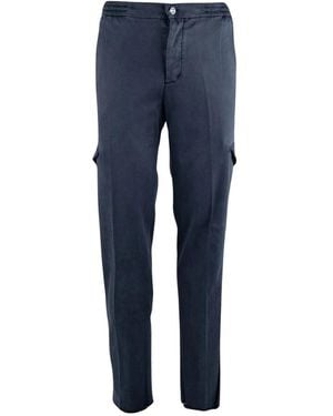 Kiton Slim-Fit Pants - Blue