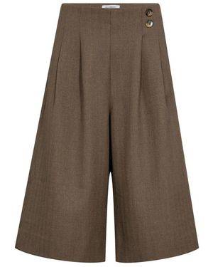 co'couture Korte Broeken ,Bruin ,Lange Shorts - Groen