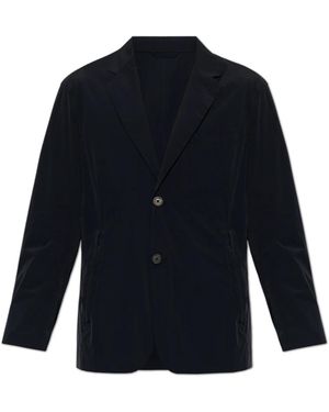 Emporio Armani Travel Essential Stretch-Nylon Single-Breasted Blazer - Blauw