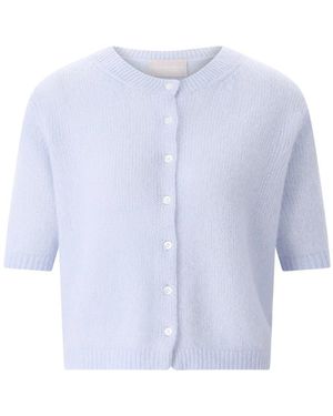 Hemisphere Truien & Vesten ,Blauw ,Katoen Short Boxy Cardigan