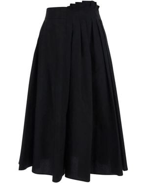 MSGM Baumwoll-Popeline-Rock - Schwarz