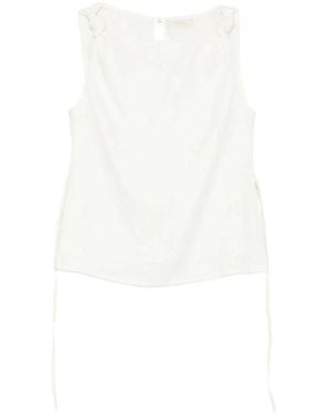 Faithfull the Brand Knoten-Detail Ärmelloses Leinen - Weiß