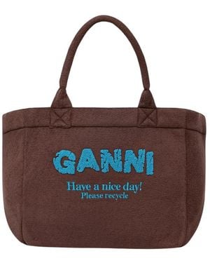 Ganni Tote Bags - Rosso