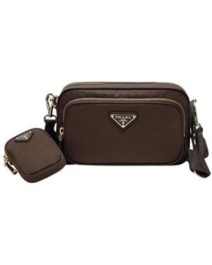 Prada Re-Nylon Mini Umhängetasche - Braun