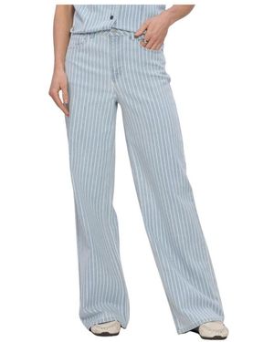 Object Jeans ,Blauw ,Katoen Objsanni Mw Wide Jeans