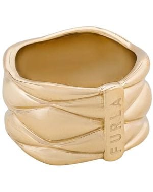 Furla Accessoires ,Geel ,Klassieke Metalen Ring - Metallic