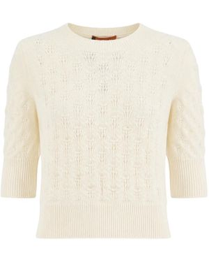 Ermanno Scervino Round-Neck Knitwear - Blanc