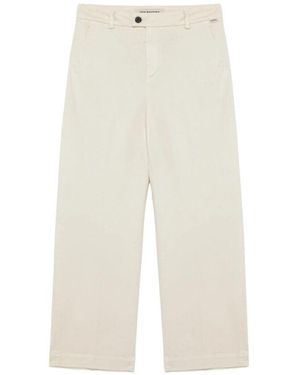 Roy Rogers Lyocell Cotton Flare Pants - White