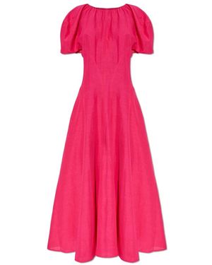 Tory Burch Fucsia Linnen Lange Jurk - Roze