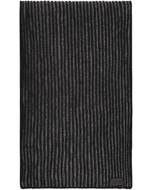 Moorer Hobart Ribgebreide Sjaal - Zwart