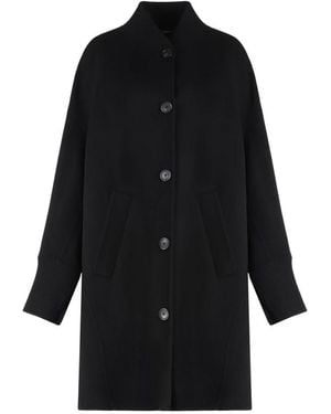 Pinko Single-Breasted Coats - Negro