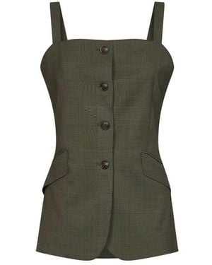 Max Mara Jassen ,Veelkleurig ,Wol Top - Groen