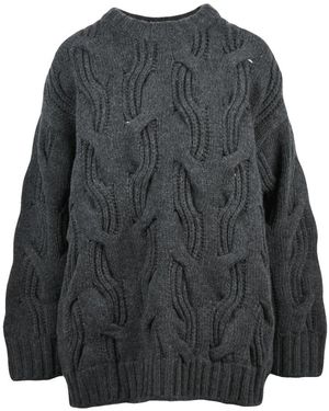 Bottega Veneta Rundhals-Pullover - Grau