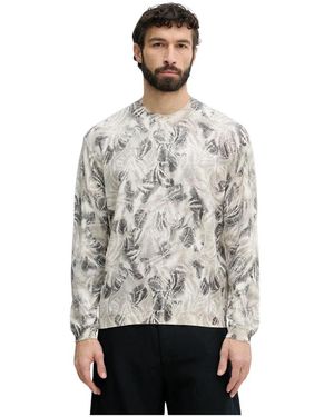 ARMANI EXCHANGE Truien & Vesten ,Katoen Trui Met Ronde Hals Van Basic Lichtgewicht Katoen - Grijs
