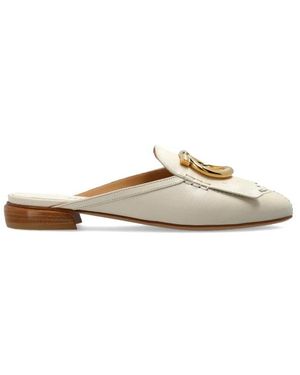 Ferragamo Schoenen ,Leer Sibilly Leren Muiltjes - Naturel