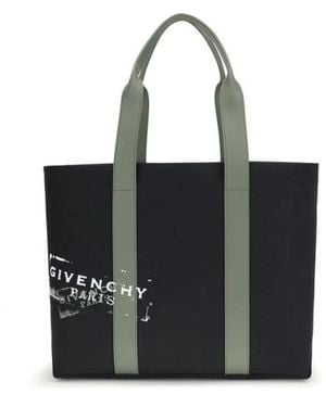 Givenchy Baumwolltasche Mit Tragegriffen Und Reißverschluss - Schwarz