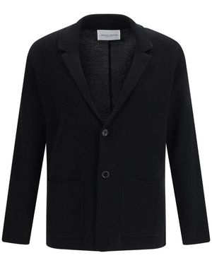 Roberto Collina Strickjacke Mit Reverskragen - Schwarz