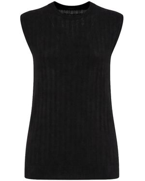 Kiton Elegante Top Smanicato - Schwarz