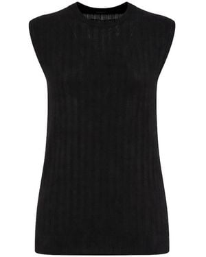 Kiton Sleeveless Tops - Black