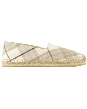 Burberry Linnen Espadrilles - Naturel