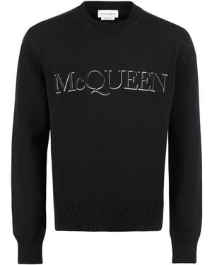 McQueen Round-Neck Knitwear - Black