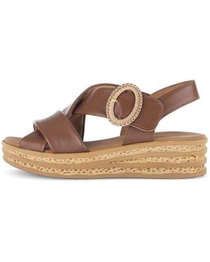 Gabor Flache Sandalen - Braun