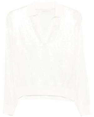 Liu Jo V-Neck Knitwear - White
