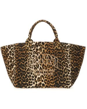 Ganni Shopping Bags - Brown