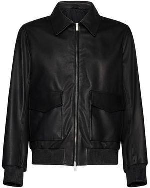 Lardini Leather Jackets - Black