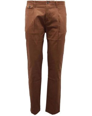 Paolo Pecora Slim-Fit Trousers - Brown