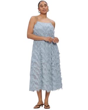 SELECTED Kleedjes ,Blauw ,Polyester Slfmyline Regular Midi Strap Dress