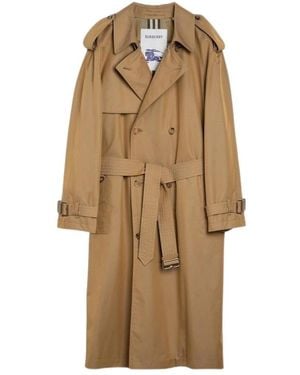 Burberry Jassen ,Katoen Trenchcoat - Naturel