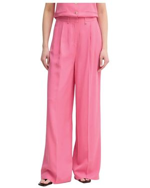 Lola Casademunt Weite Hose Mit Leinen - Pink