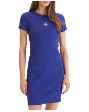 Calvin Klein Short Dresses - Blue