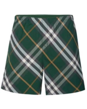 Burberry Groene Zwemshorts Comfort Stijl