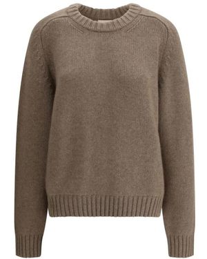 KHAITE Round-Neck Knitwear - Marrone