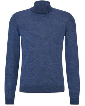 BOSS Rollkragenpullover - Blau