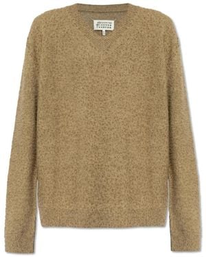 Maison Margiela V-Neck Knitwear - Green