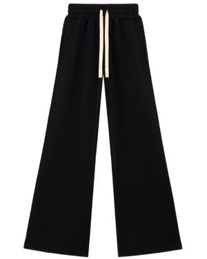 Palm Angels Wide Trousers - Black